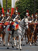 Fanfarria de Caballería de los Gendarmes de a caballo de los Dragones la Guardia Republicana.