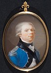 Gustaf Adolf Lilljehorn i uniform m/1792 för en major vid Adelsfanan.