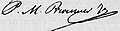 Handtekening van Petrus Marius Brouwer (1819-1886)