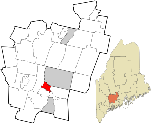 Lokasi di County Kennebec dan di negara bagian Maine.