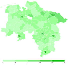 Zweitstimmenergebnisse der Grüne