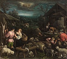 Ilanak, gan Leandro Bassano, moni 1590