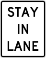 R4-9 Stay in lane