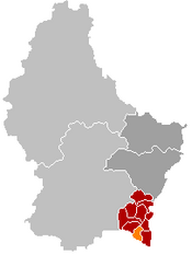 Localização de Burmerange em Luxemburgo