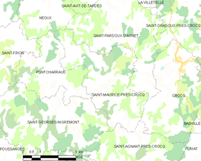 Poziția localității Saint-Maurice-près-Crocq