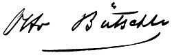 Otto Bütschlis signatur