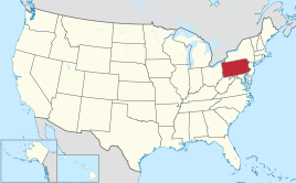 Koartn vo da USA, Pennsylvania hervorgehoben