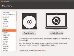 Instalační nástroj Ubiquity v Ubuntu 12.04 Precise Pangolin LTS.