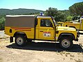 Véhicule 4 × 4 de logistique Landrover 110 de l'ONF du Var en 2006.