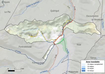 Carte des zones inondables.