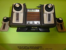 Photograph of a dedicated video game console.