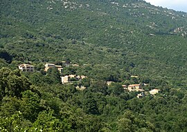 The village of Chisa, seen from the access road near Bura