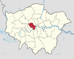 西敏市在大倫敦的位置