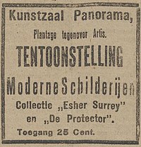 A Advertentie Kunstzaal Panorama 1916