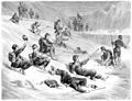 Die Gartenlaube (1869) b 799.jpg Der Rutsch im Schnee auf dem Plateau des Sanetsch. Nach der Natur aufgenommen von Bachelin