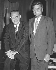A Kennedy-Johnson páros, a Demokrata párt jelöltjei az elnöki és az alelnöki posztra