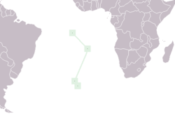Location of Saint Héléna, Ascension, jeung Tristan da Cunha