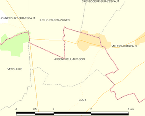 Poziția localității Aubencheul-aux-Bois