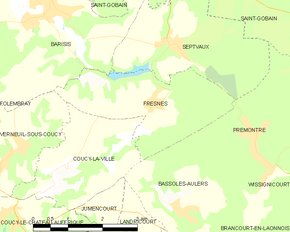 Poziția localității Fresnes-sous-Coucy