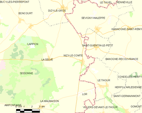 Poziția localității Nizy-le-Comte