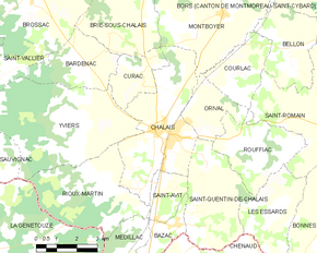 Poziția localității Chalais