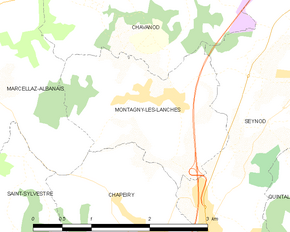 Poziția localității Montagny-les-Lanches