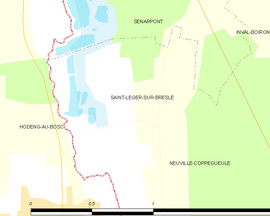 Mapa obce Saint-Léger-sur-Bresle