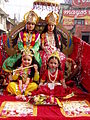 Image 7Costumed Hindu girls of Kathmandu during festival time in Nepal (from Culture of Nepal)