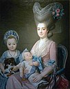 Portrait de Mme de Privat et ses filles - Antoine Raspal, vers 1775-1780.