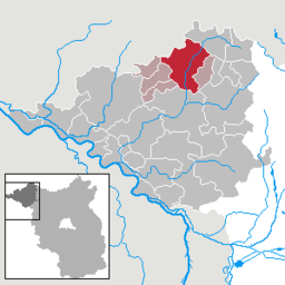 Läget för staden Putlitz i Landkreis Prignitz