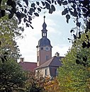 Blick vom Park zum Schloss Machern