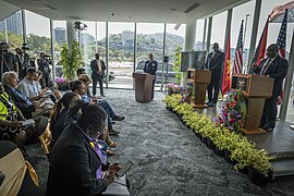 Secretary of Defense Lloyd Austin and Papua New Guinea Prime Minister James Marape at a press confefence in Port Moresby, Papua New Guinea on July 27, 2023 - 230727-D-TT977-0033.jpg