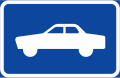 Symbol plate for specified vehicle or road user category (car)