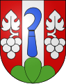 Rebmutz im Wappen von Tüscherz-Alfermée, Schweiz