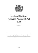 Thumbnail for Animal Welfare (Service Animals) Act 2019