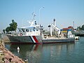 Le Cardonnet : bateau de travaux du port de Ouistreham.