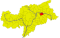 Collocatio finium municipii in Provincia Bauzanensi.