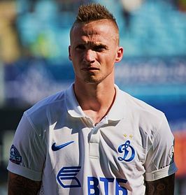 Büttner voor Dinamo Moskou.