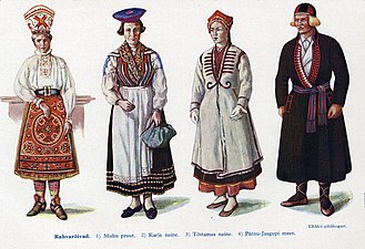 Эстонцы в национальных костюмах