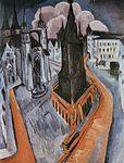 Der Rote Turm in Halle, 1915, Museum Folkwang Essen