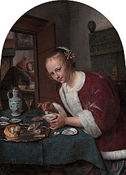 Jan Steen, La Mangeuse d'huîtres (1658-1660).