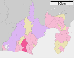 Location of Kakegawa in Shizuoka Prefecture