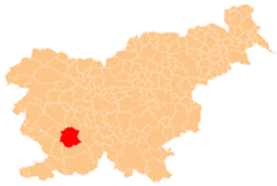 Location of the Municipality of Postojna in Slovenia