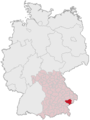 Lage des Landkreises Rottal-Inn in Deutschland
