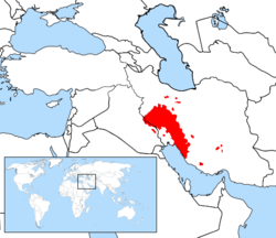 Verspreiding van Luri in Iran