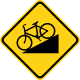 Zeichen W7-5 Bergwarnung für Fahrräder