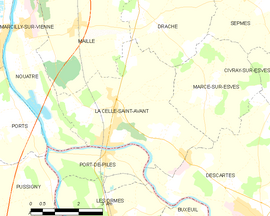 Mapa obce La Celle-Saint-Avant