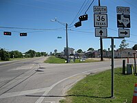 End of FM 1236 at Hwy 36