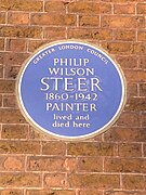 Plaque de Philip Wilson Steer.