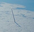 Il lancio dell'Endeavour ripreso dal uno Shuttle Training Aircraft.